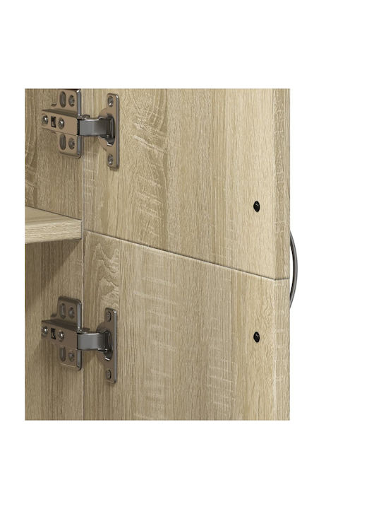 Office Storage Chipboard Closet Coffee L60xW32xH153cm