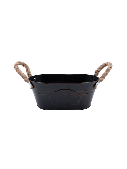 Uncle George Vintage Κασπώ Μεταλλικό Μαύρο 28x14.5x12εκ.