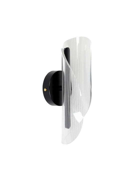 Keskor Lumină de Perete cu LED Integrat Negru 10x11x10cm
