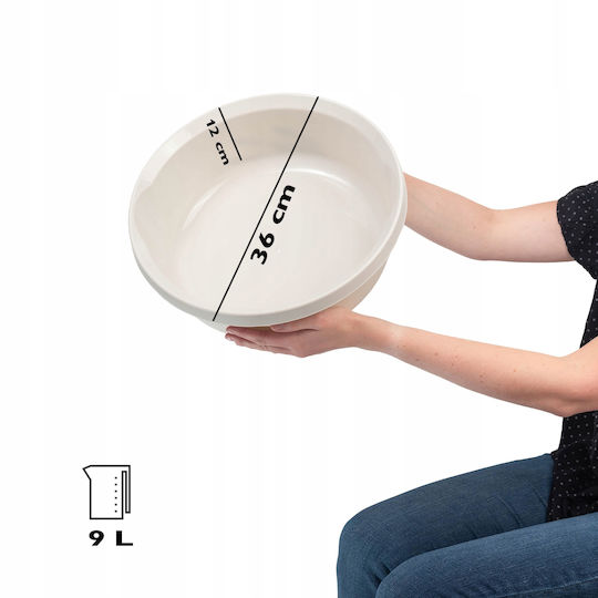Kadax Lavoar Rotund Capacitate 9lt Alb