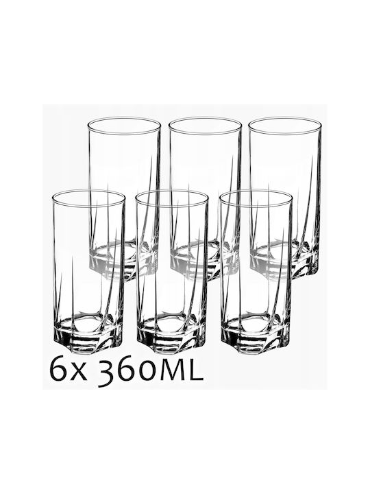 Kadax Set of Glasses Cocktail/Drinking made of Glass 380ml 6pcs