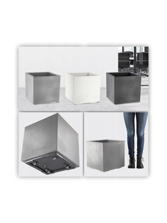 Kadax Ghiveci Plastic Antracit 40x40x40cm.