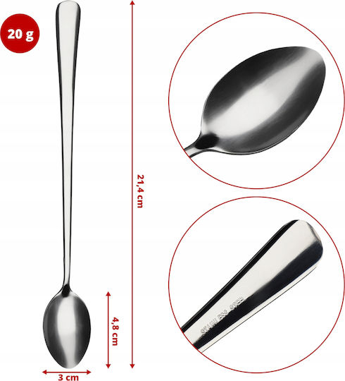Kadax Kaffee/Tee Rostfreier Stahl Silber 183664 6 Stück