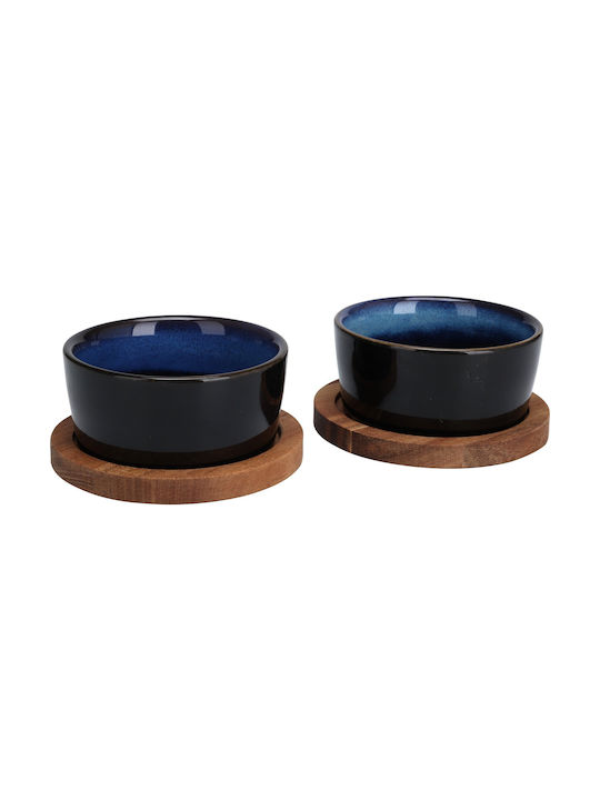 Excellent Houseware Μπωλ Σερβιρίσματος Στρογγυλό Κεραμικό Μπλε με Διάμετρο 9εκ.