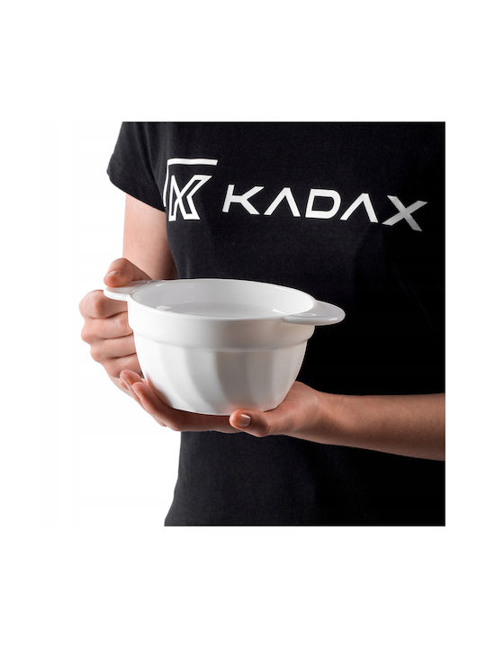 Kadax Μπωλ Σερβιρίσματος Στρογγυλό Γυάλινο Λευκό με Διάμετρο 18.5εκ. 3τμχ