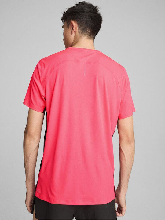 Puma Favorite Men's Athletic T-shirt Short Sleeve Pink