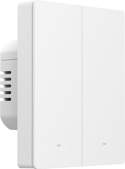 Sonoff M52c80w Стенен Прекъсвач Wi-Fi Двойна с Бяла Рамка