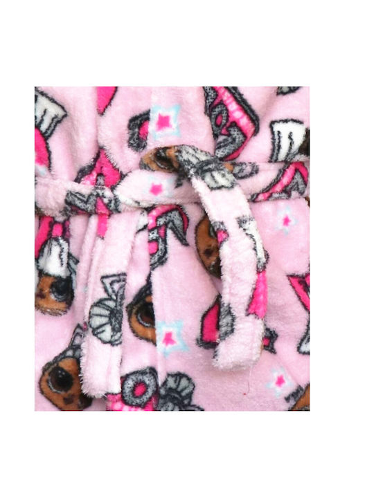 Disney Παιδικό Μπουρνούζι Lol Pink Pink με Κουκούλα