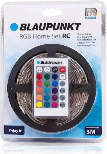 Greenie Ταινία LED 12V RGB Φως 3m με Τροφοδοτικό & Τηλεχειριστήριο