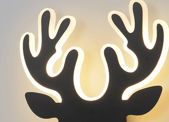 Greenie Lamp Wall with Integrated LED and Warm White Light Black