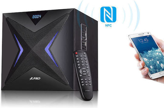 Fenda F&D F550X Computerlautsprecher 2.1 mit Bluetooth und Leistung 56W in Schwarz Farbe
