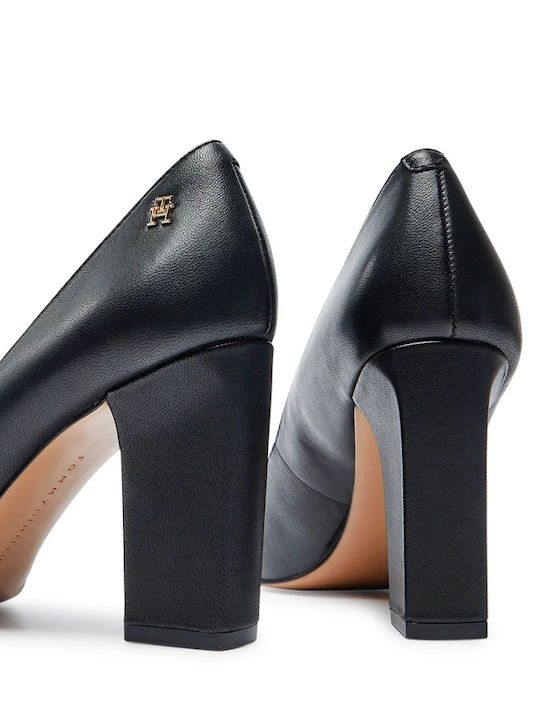 Leather Black Heels