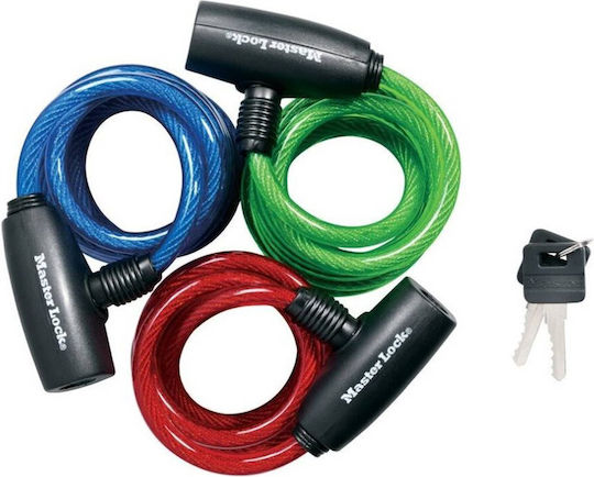 Master Lock Bicycle Cable Lock with Key Multicolour