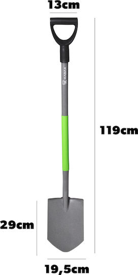 Kadax Φτυάρι με Κοντάρι 119cm και Μεταλλική Λαβή