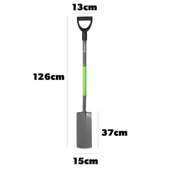 Kadax Φτυάρι με Κοντάρι 126cm και Πλαστική Λαβή