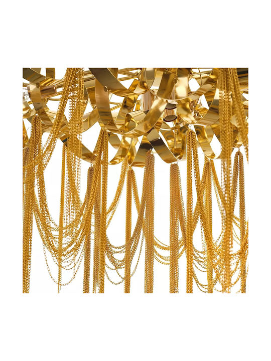 Candelabru 10xLED încorporat Ø55cm Auriu 3087-l100gd-elbulgaria