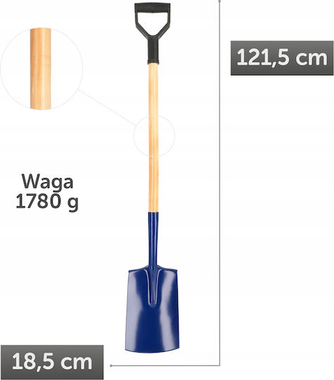 Kadax Schaufel mit Holzstiel 122cm