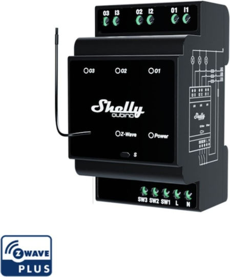 Qubino Qubino Smart Switch 3 Channels Wi-Fi Bluetooth & Z-Wave 16A
