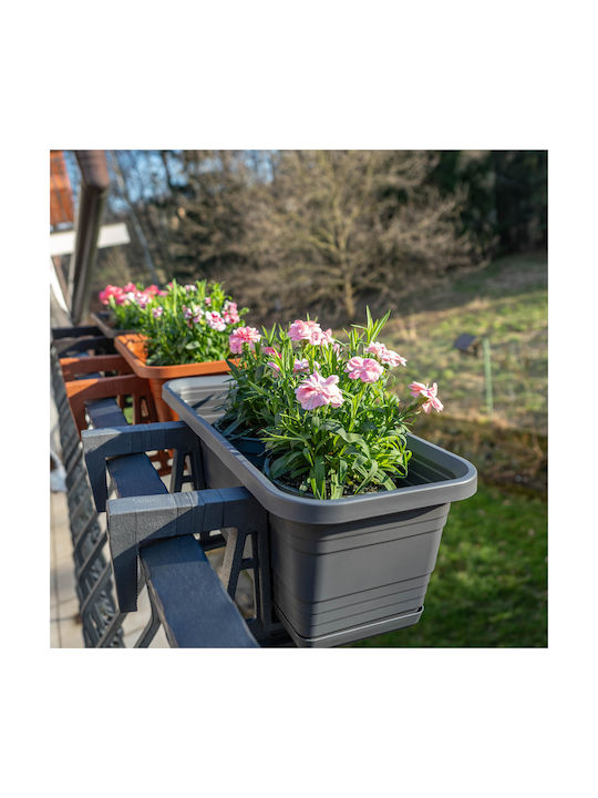 Kadax Planter Box Plastic Gri 60cm.
