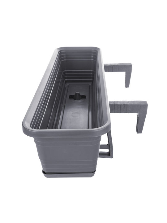 Kadax Planter Box Plastic Gri 60cm.
