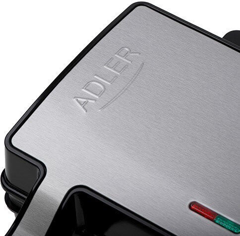 Adler Τοστιέρα με Αποσπώμενες Πλάκες για 2 Τοστ 1000W Inox