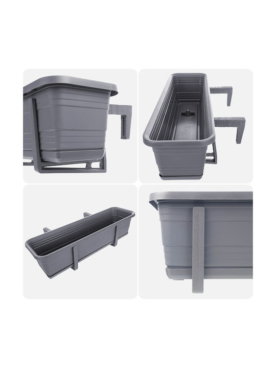 Kadax Planter Box Plastic Gri 60cm.