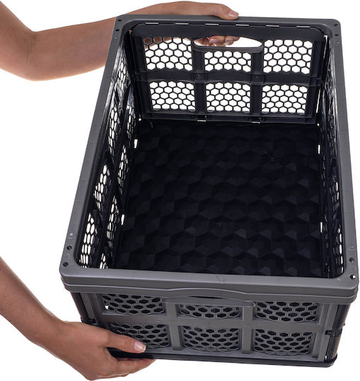 Kadax Storage Basket Plastic Black 32lt 1pcs