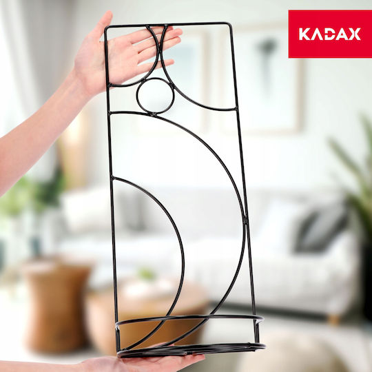 Kadax Βάση Γλάστρας Κρεμαστή Μεταλλική Μαύρη 50εκ.