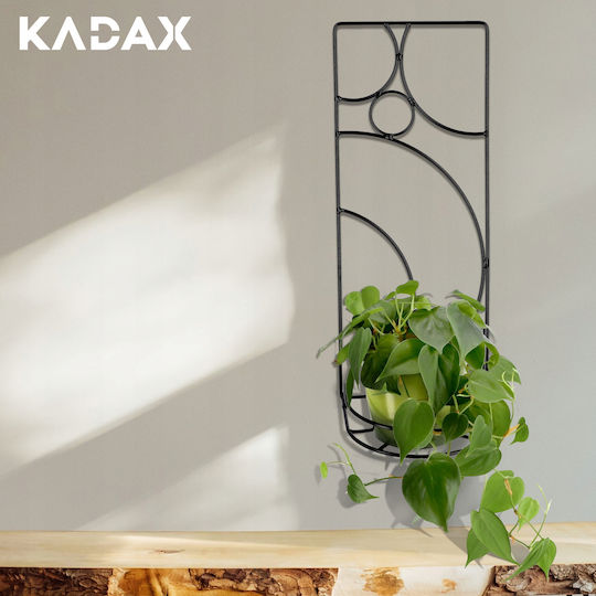 Kadax Βάση Γλάστρας Κρεμαστή Μεταλλική Μαύρη 50εκ.
