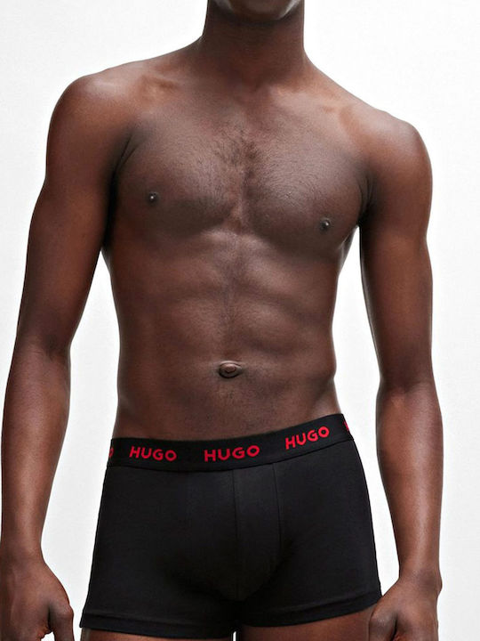 Hugo Boss Ανδρικά Μποξεράκια Μαύρο-κόκκινο-γκρι 3Pack