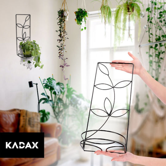 Kadax Βάση Γλάστρας Κρεμαστή Μεταλλική Μαύρη 50εκ.