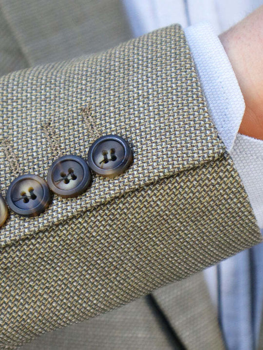 Men's Suit Jacket Slim Fit Beige