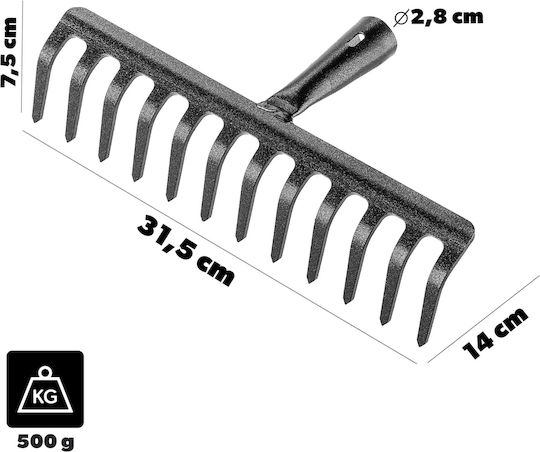 Kadax 34099 Gartenrechen Rasenharke