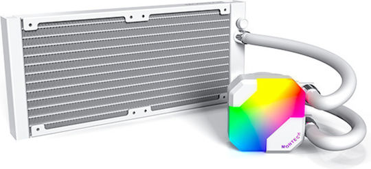 Montech HyperFlow Υδρόψυξη AIO CPU με 2 Ανεμιστήρες 120mm και ARGB Φωτισμό Λευκή