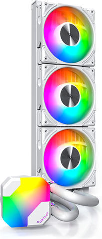 Montech HyperFlow Υδρόψυξη AIO CPU με 3 Ανεμιστήρες 120mm και ARGB Φωτισμό Λευκή