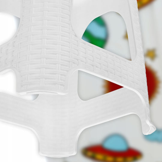 Stool For Kitchen Plastic White 2pcs
