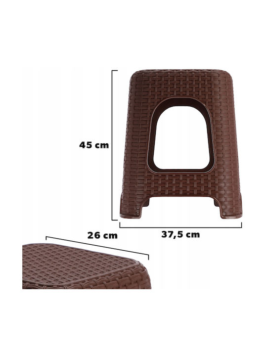Stool For Kitchen Plastic Brown