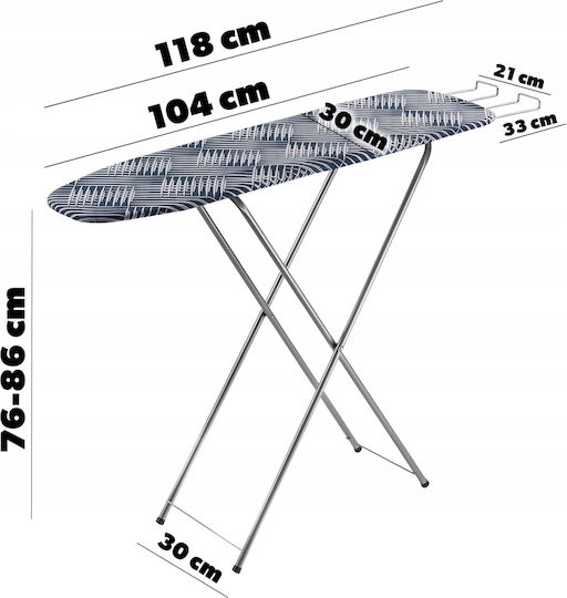 Kadax Σιδερόπανο Μπλε 104x30cm