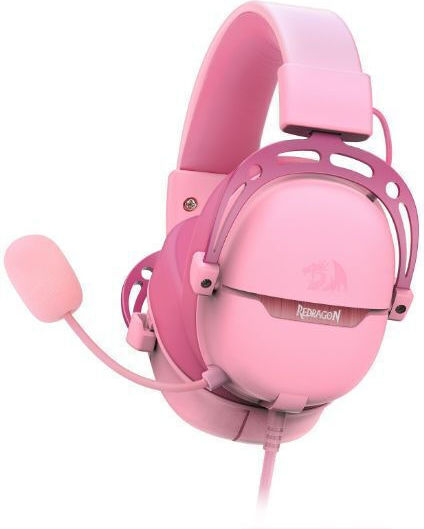 Redragon Aurora Over Ear Gaming Headset με σύνδεση USB Ροζ for PC / PS4 / PS5