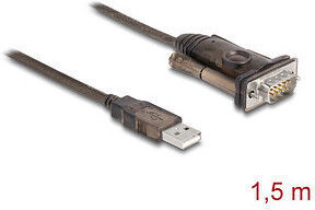 DeLock Cablu RS232 cu 9 pini de sex masculin la USB-A 1.5m (62646) 1buc