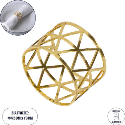 GloboStar Bistro Serviettenring Metallisch Gold 1pcs