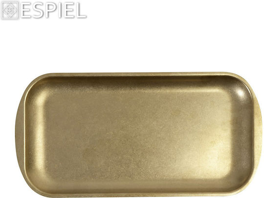 Espiel Snow Servierplatte Rechteckig Rostfreier Stahl Gold 41x23cm 2Stück Espiel Snow Servierplatte Rechteckig Rostfreier Stahl Gold 41x23cm 2Stück