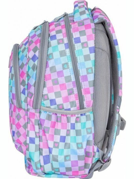 Double Chamber Backpack Head Checkered Hearts AB330