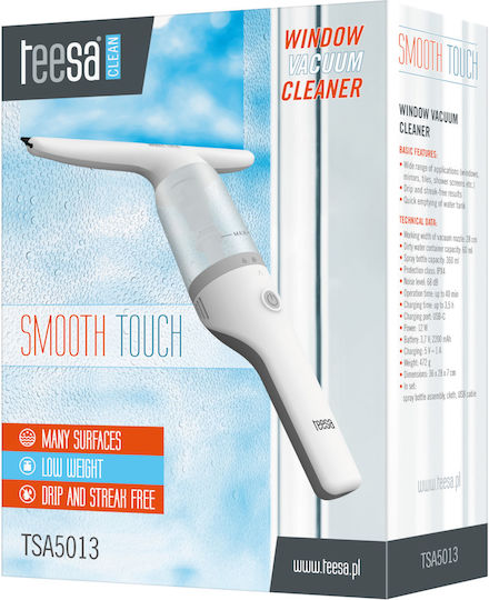 Teesa Battery Hand Window Cleaner 3.7V White