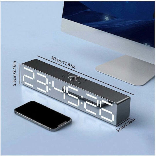 Ceas Digital de Masă cu Alarmă Negru