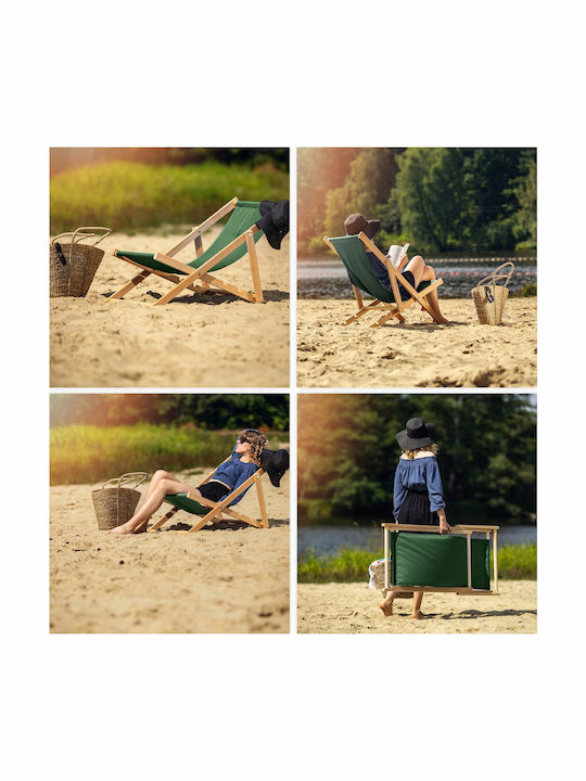 Kadax Holz Garten Strand Klappdeckstuhl Grün 2 Stühle Polnischer Hersteller