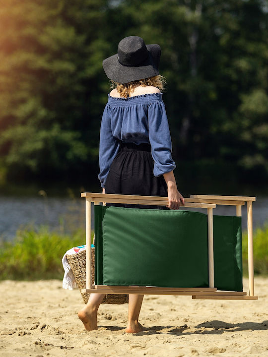 Kadax Holz Garten Strand Klappdeckstuhl Grün 2 Stühle Polnischer Hersteller