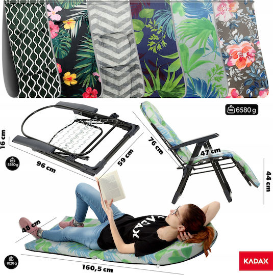 Kadax Folding Beach Garden Lounge Chair Footrest