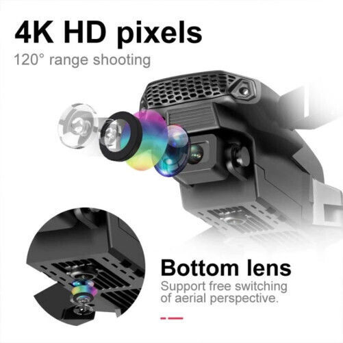 E88 Pro Drone Mini 2.4 GHz με 4K Κάμερα Black