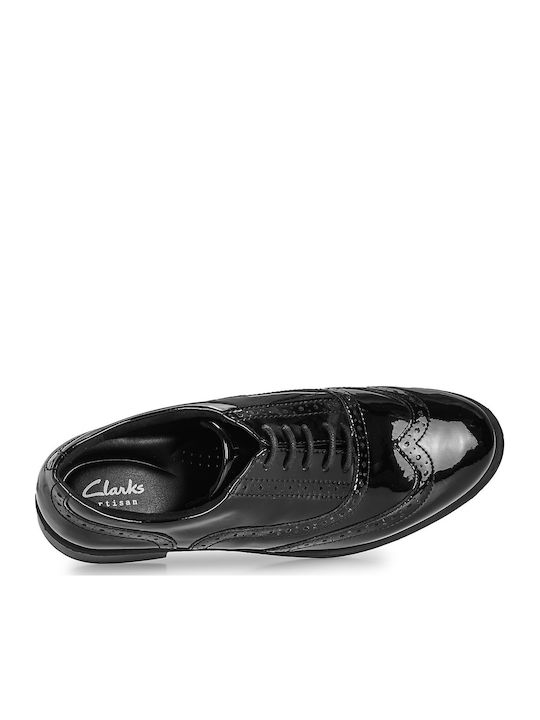 Havisham Oak Women's Patent Leather Oxford Shoes Black
